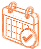 Pictogramme 3D filaire de calendrier validé